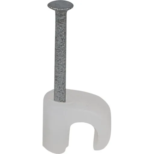 Tillex 100 stk kabelclips rund 3-5/16 mm i natur