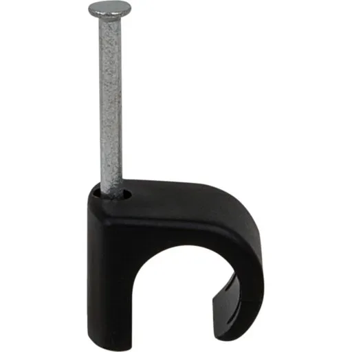 Tillex 100 stk kabelclips rund 10-14/30 mm sort