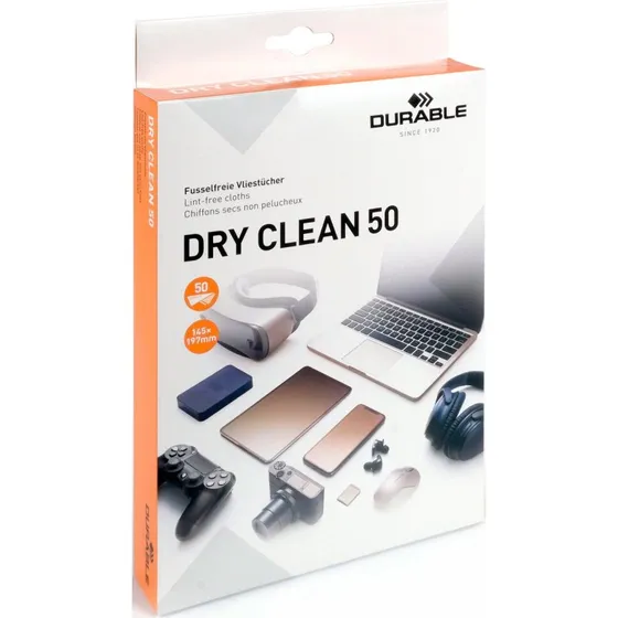 DURABLE Dry Clean Aftørringskluder 50 stk, 145x197 mm