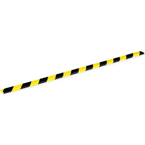 Durable S10 flad kantbeskyttelse, gul/sort, 100 × 4 cm