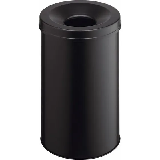 Safe 30 L brandsikker papirkurv, sort metal