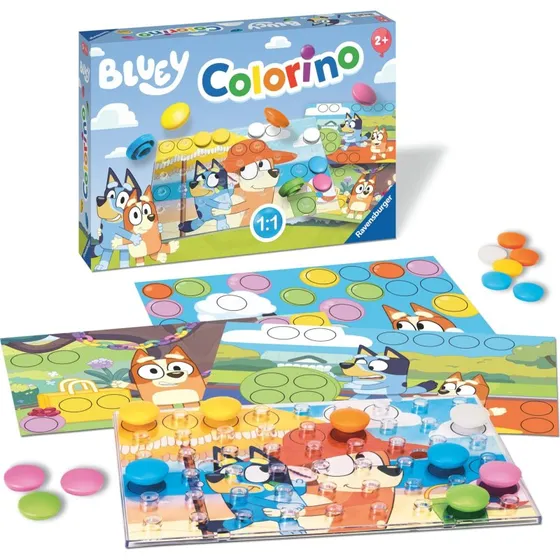 Ravensburger Colorino Bluey - Farveknapper-spil for 2+ år