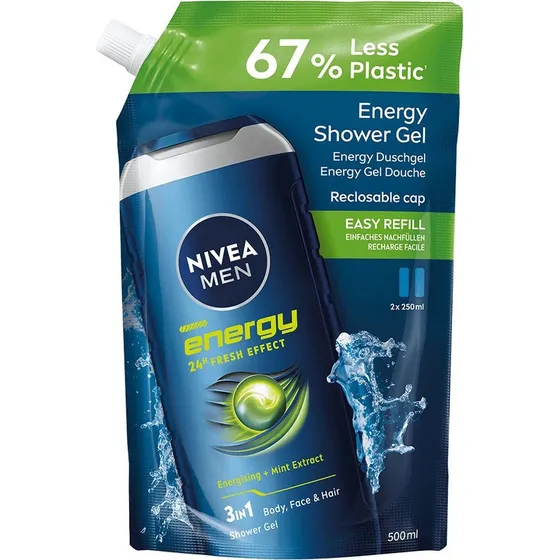 Nivea Men Energy Shower Gel Refill 500 ml