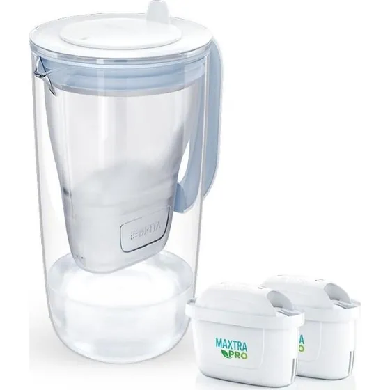 Brita Glass+ vandfilterkande 2,5 l blå med 2 Maxtra Pro filtre