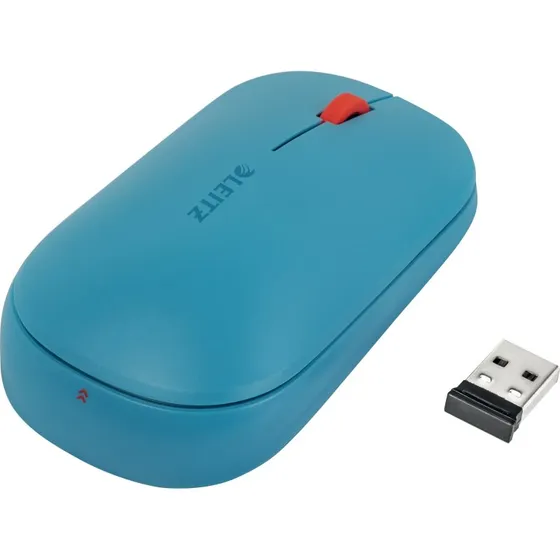 Leitz Cosy Trådløs Mus Blå, 3 Knapper, Bluetooth & 2,4 GHz