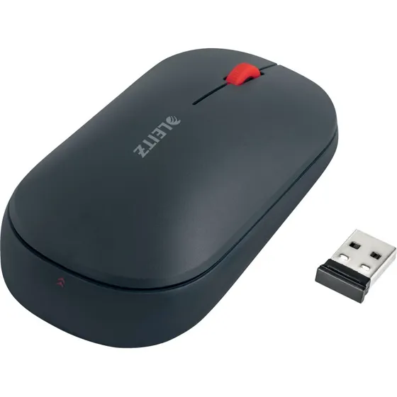 Leitz Cosy trådløs mus grå, 3 knapper, Bluetooth & 2,4 GHz