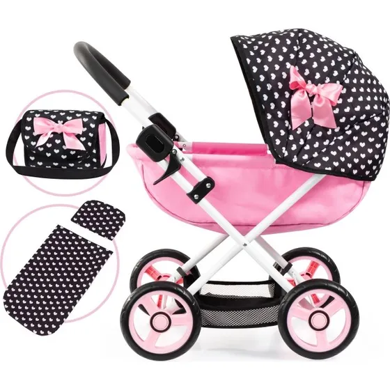 Bayer Dukkekærre Cosy Sort/Pink (12760AA)