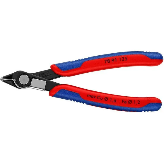 KNIPEX Electronic Super Knips 125 mm bruneret med lille facet og trådholder