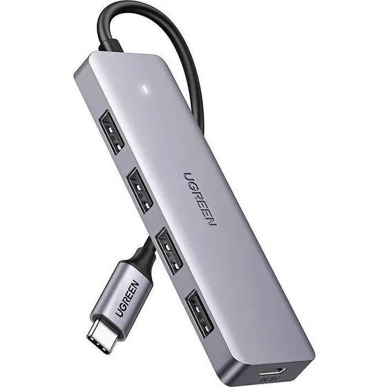 UGREEN USB-C hub 4× USB 3.0, grå