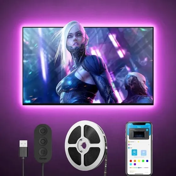 Govee H6178 Smart LED-lysbånd 3 m, Bluetooth, Sort