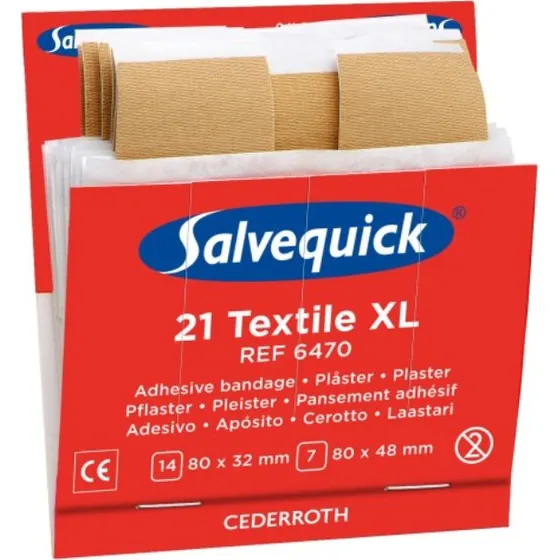 Salvequick Tekstil XL Plaster Refill 21 stk