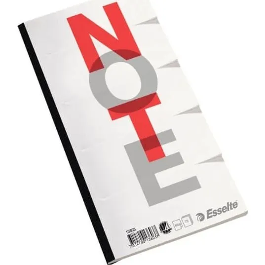 Esselte Blok med Fane 75 blade, 120 x 245 mm