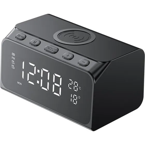 Havit W3041 Trådløs Oplader med Ur, Sort