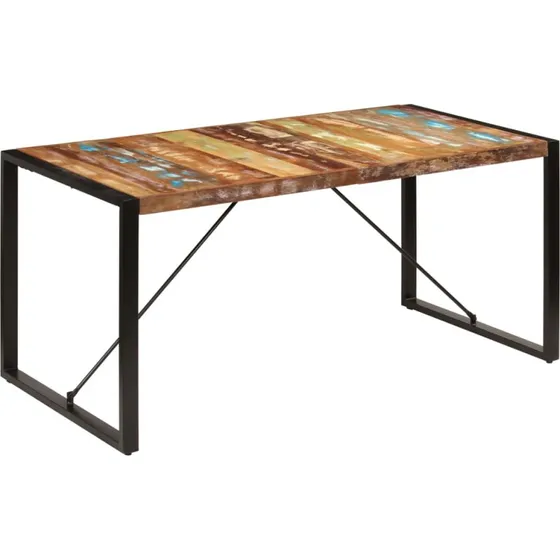 vidaXL Spisebord 160x80x75 cm i massivt genanvendt træ
