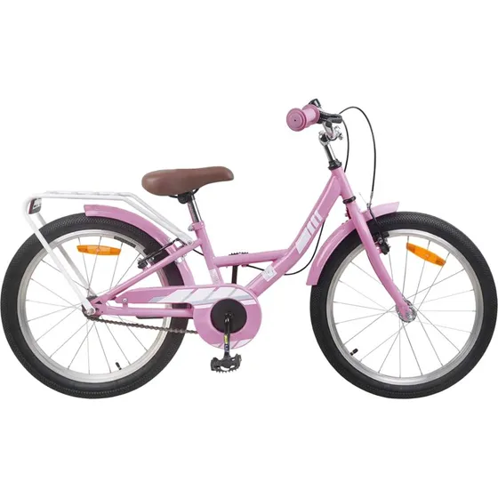 vidaXL Børnecykel 18" Lys Pink, Justerbart Sæde og Styr