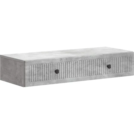 vidaXL Væghængt Sideskab Betongrå 87,5 x 34,5 x 17 cm Konstrueret Træ