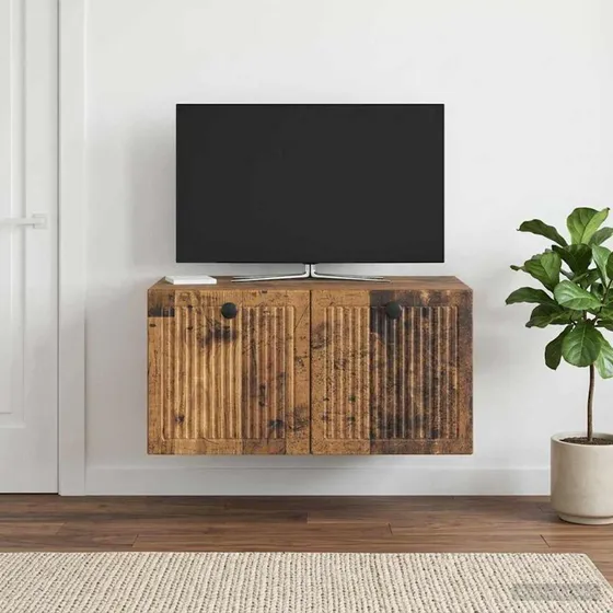 vidaXL Væghængt TV-skab Gammelt Træ 59,5 x 41 x 30 cm