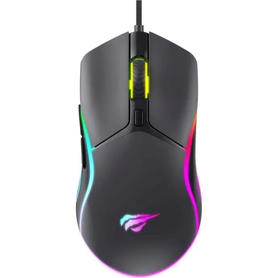 Havit MS1038 Gaming Mus, Sort, Kablet RGB, 8000 DPI