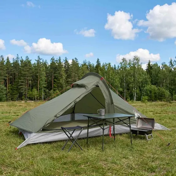 vidaXL Backpacking Telt Olivengrønt 4-Personer