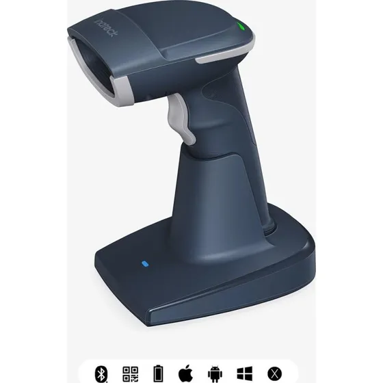 Inateck BCST-54 Håndholdt Stregkodelæser 1D/2D Bluetooth/USB Blå/Grå