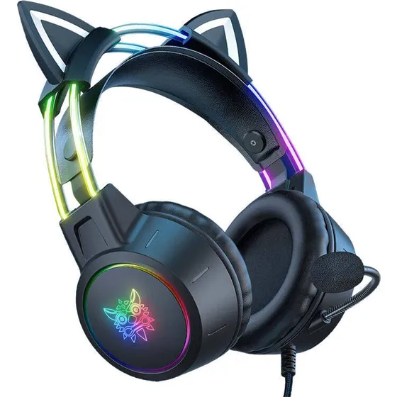 Onikuma X15 Pro Gaming Headset med Katteører - Sort