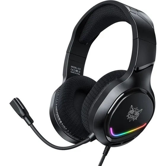 ONIKUMA X31 Gaming Headset med LED-belysning og mikrofon