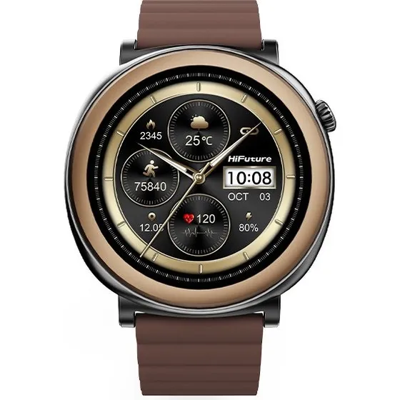HiFuture Aurora Smartwatch 1,43" AMOLED, Brun, 170+ Sporttilstande