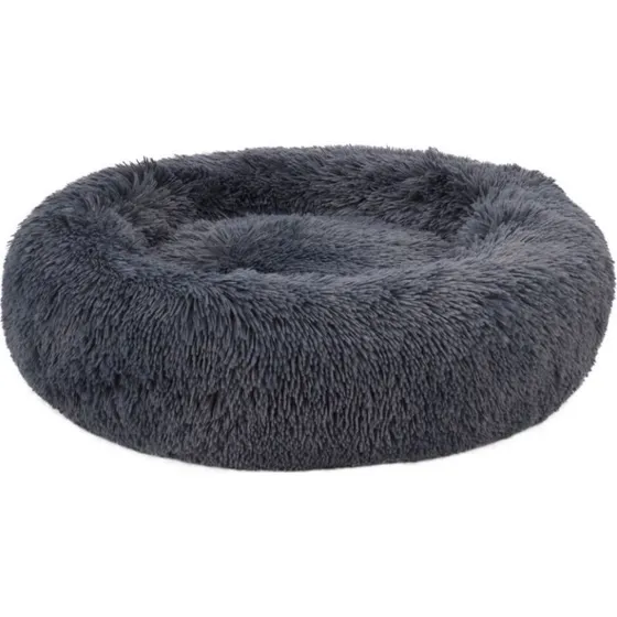 Fluffy Hundeseng Mørkegrå 100x100 cm med aftageligt betræk