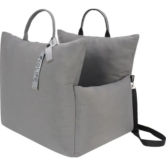 Peppy Buddies Hunde Bilsæde Grå 50x42x42 cm – 2-i-1 Brug