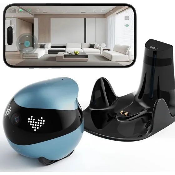 Enabot EBO Air 2 Blue – Interaktiv hjemmemonitoring med kamera og emoji