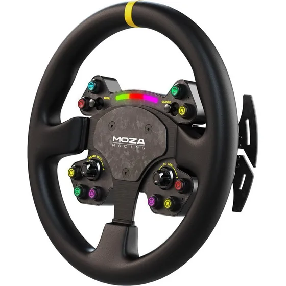 Moza RS V2 Rundt Ratt (33 cm) med Læder & Pedal – Trådløst til PC