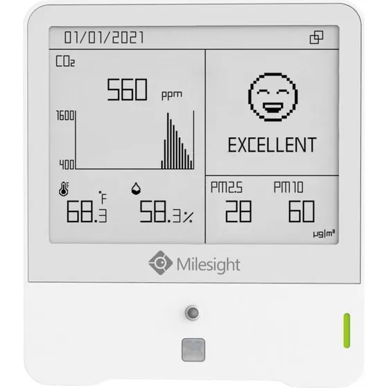 Milesight AM319 IAQ Sensor med E-Ink Skærm, LoRaWAN, USB-C