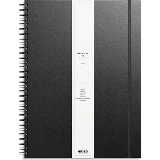 GRIEG Skitseblok A3 150 g, cremefarvet, ulinjeret