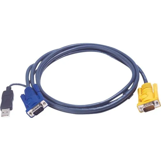 ATEN 2L-5203UP USB & VGA Kabel, 3 m, Sort