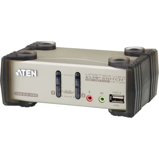 ATEN MasterView CS1732B KVM/Audio/USB Switch, 2-port, desktop