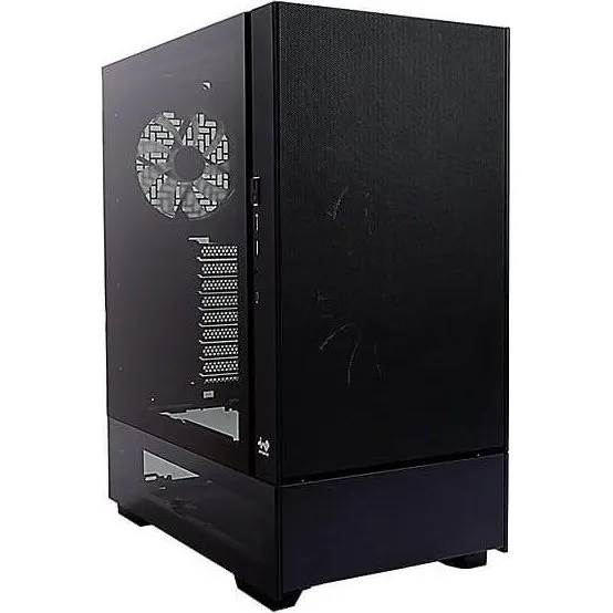 IN WIN ModFree Deluxe Big-Tower med hærdet glas - sort