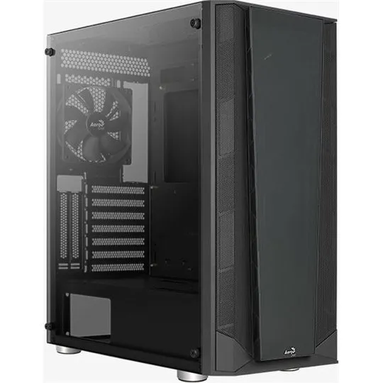 AeroCool Prism Tower ATX Sort med Glasvindue