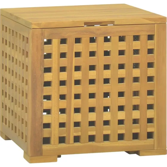 vidaXL Kasse til reb 40x40x40 cm i massivt teaktræ