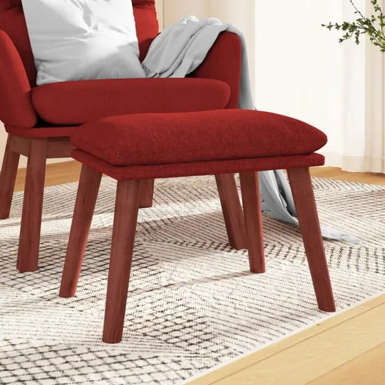vidaXL Fodskammel 45x29,5x35 cm, vinrød