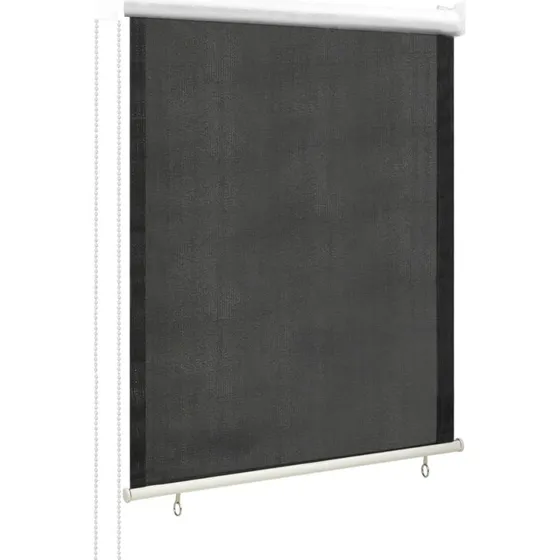 vidaXL Udendørs Rullegardin 65x140 cm Antracitgrå HDPE