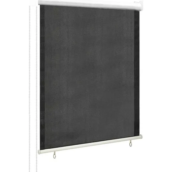 vidaXL Udendørs Rullegardin 85x140 cm Antracitgrå HDPE