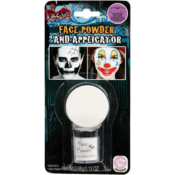 CE-mærket Ansigtspudder 3,68 g med svamp (hvid)