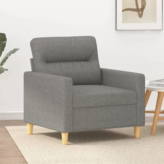 vidaXL Lænestol 60 cm Mørkegrå Stof