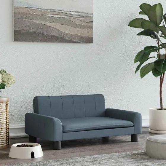 vidaXL Hundeseng 70x45x30 cm mørkegrå