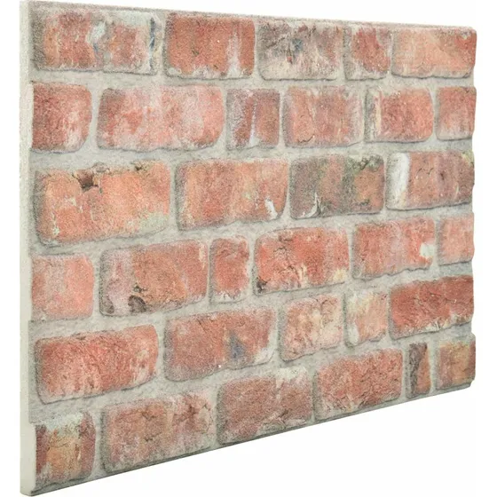 vidaXL Vægpaneler 10 pcs Rød 100 x 50 cm EPS Skum