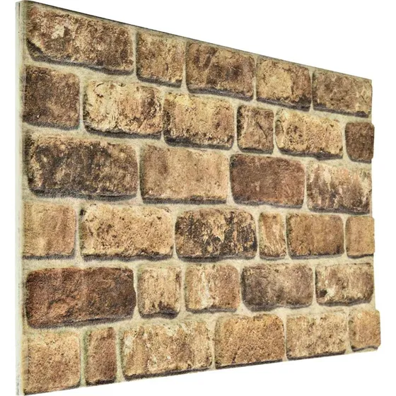 vidaXL Vægpaneler 10 stk Mørk Sand 100 x 50 cm EPS Skum