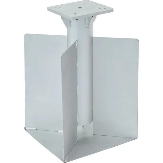 vidaXL Nedgravet Parasolbase 27,5x27,5x45 cm Stål Sølvfarvet