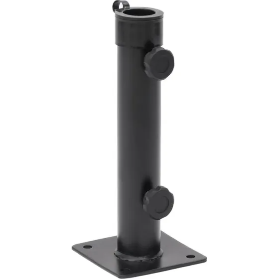 vidaXL Parasolholder til Ø38/48 mm, stål, matsort