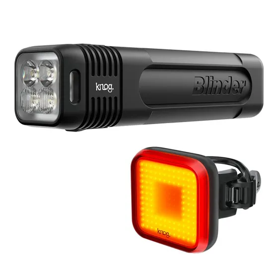 Knog Blinder 900/100 Lumen Lygtesæt, Sort