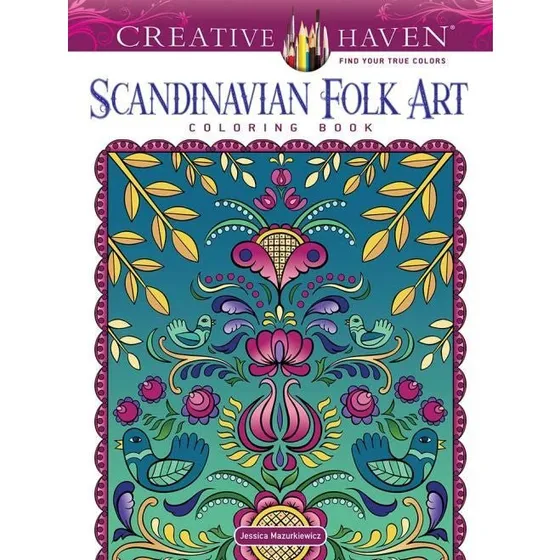 Creative Haven Scandinavian Folk Art Coloring Book